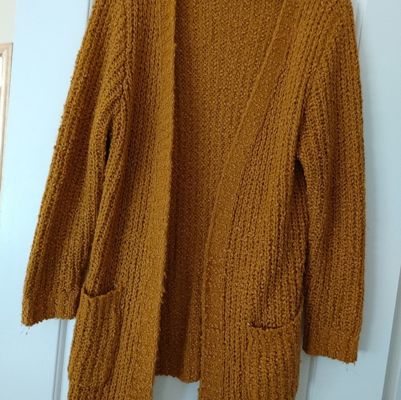 ✨Sienna Sky Fuzzy Chunky Knit Pumpkin Cardigan ~ Size S - Picture 2 of 11